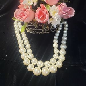 Chunky chunky faux pear necklace